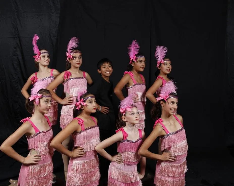 a group of people wearing clothing