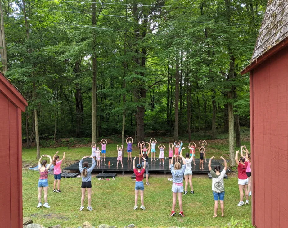 a group of children playing outside