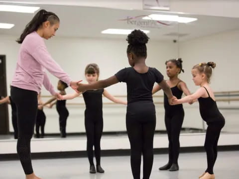 a group of people dancing