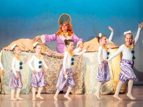 a group of children on a stage