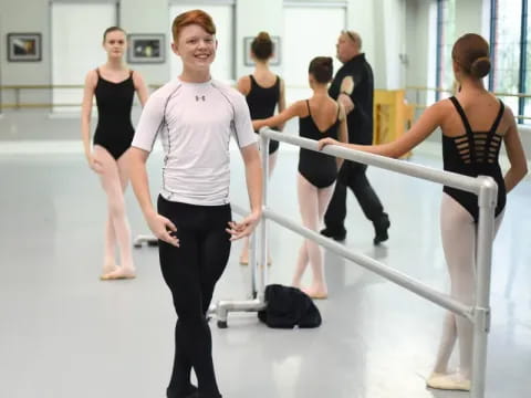 a group of people exercising