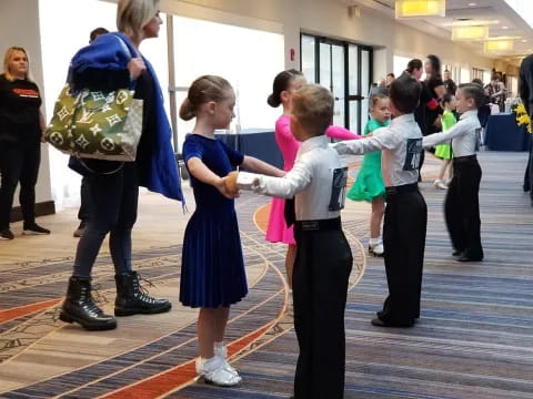 a group of children in a room