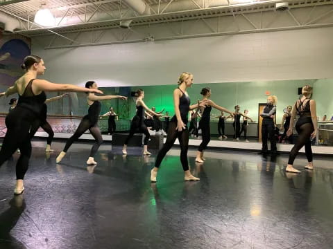 a group of women dancing