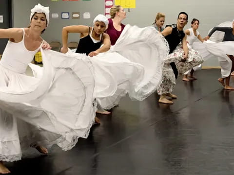 a group of women dancing