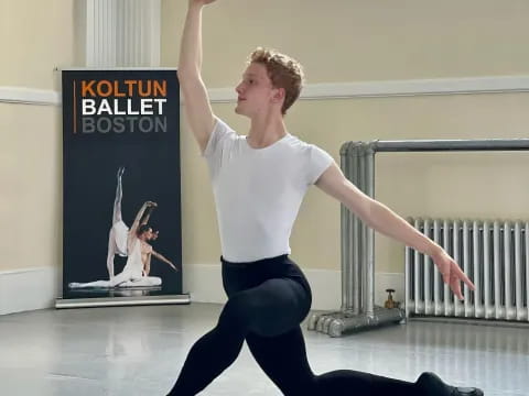 a person dancing in a room