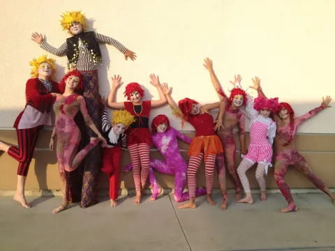 a group of people dancing