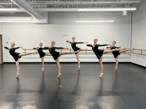 a group of women exercising