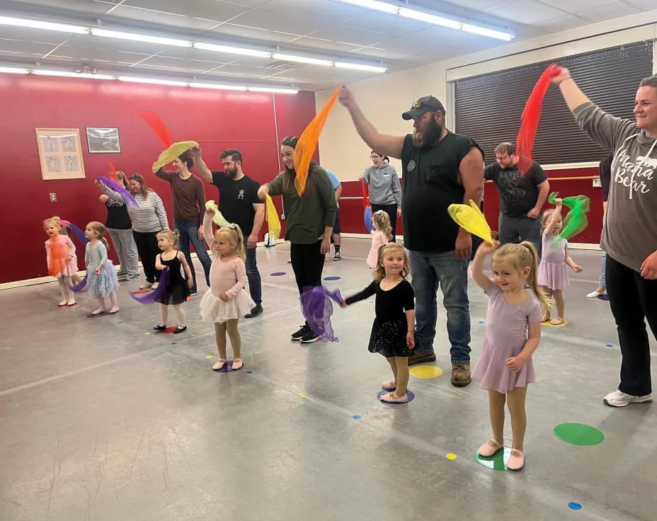 a group of people dancing