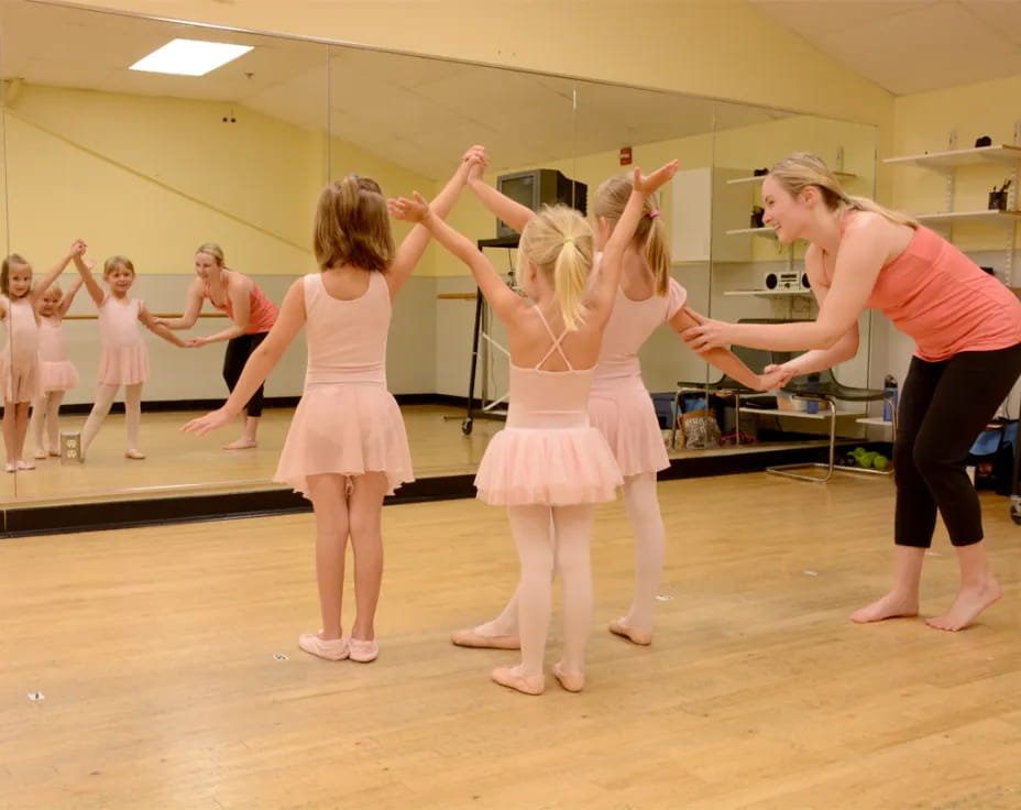 a group of girls dancing