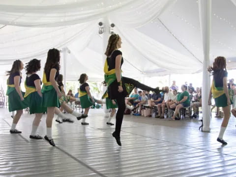 a group of women dancing