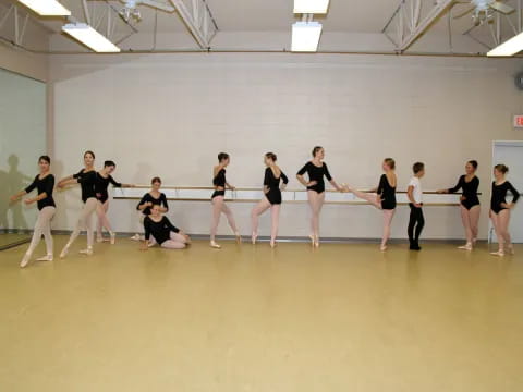 a group of people dancing