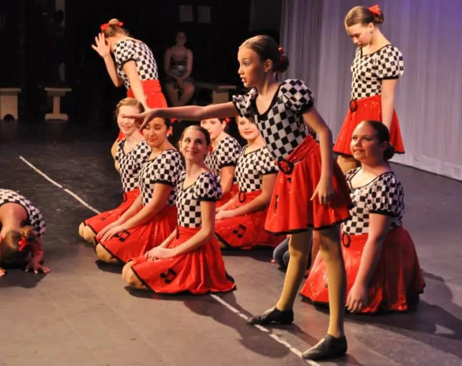 a group of women dancing