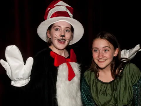 a woman and a man in garment