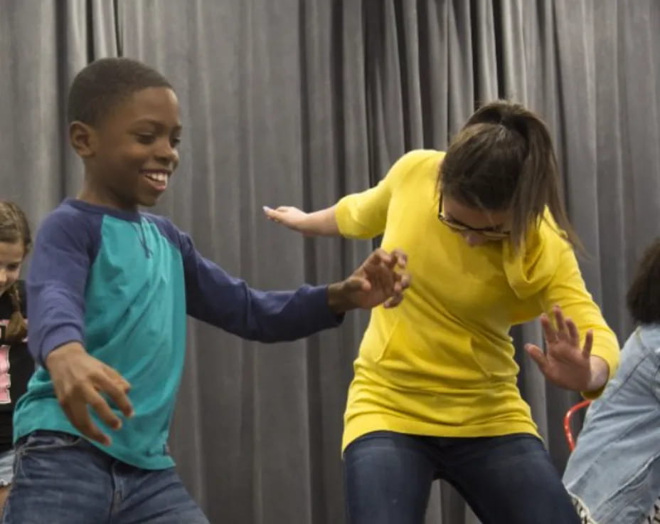 a few children dancing