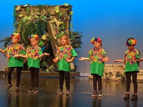 a group of children in clothing