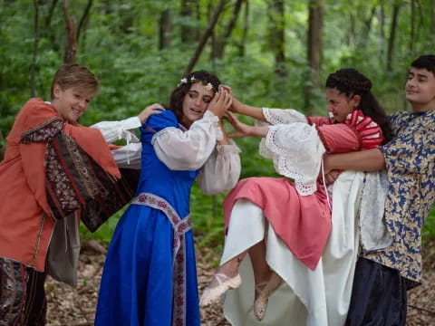 a group of people in clothing