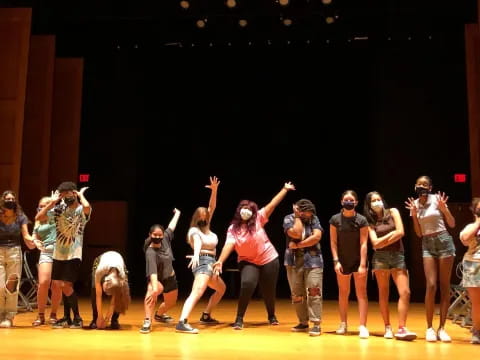 a group of people on a stage