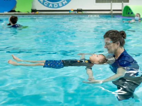 a man in a pool