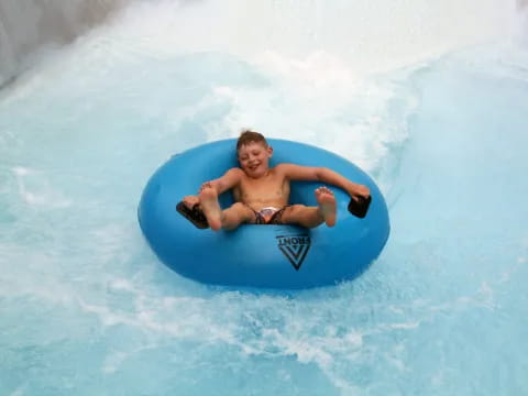 a man in a pool