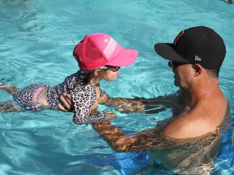 a man and woman in the water
