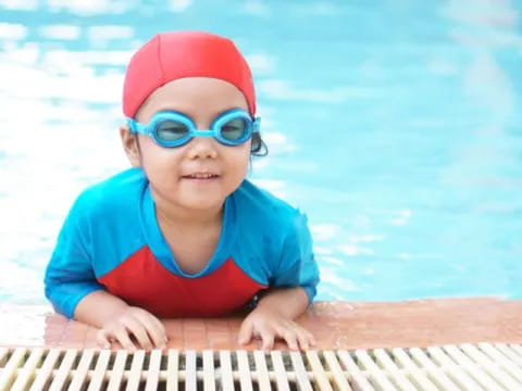 a baby wearing glasses