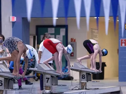 a group of people working out