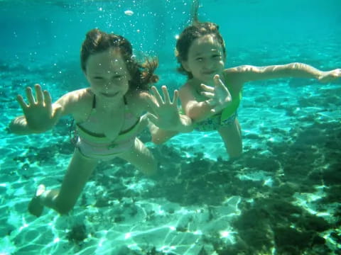two girls in the water