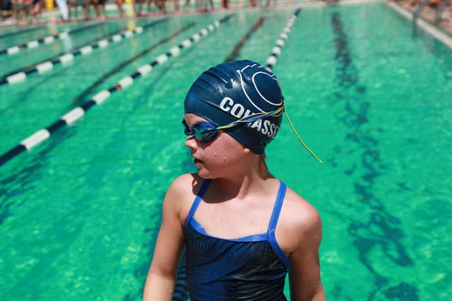 a person in a swimming pool