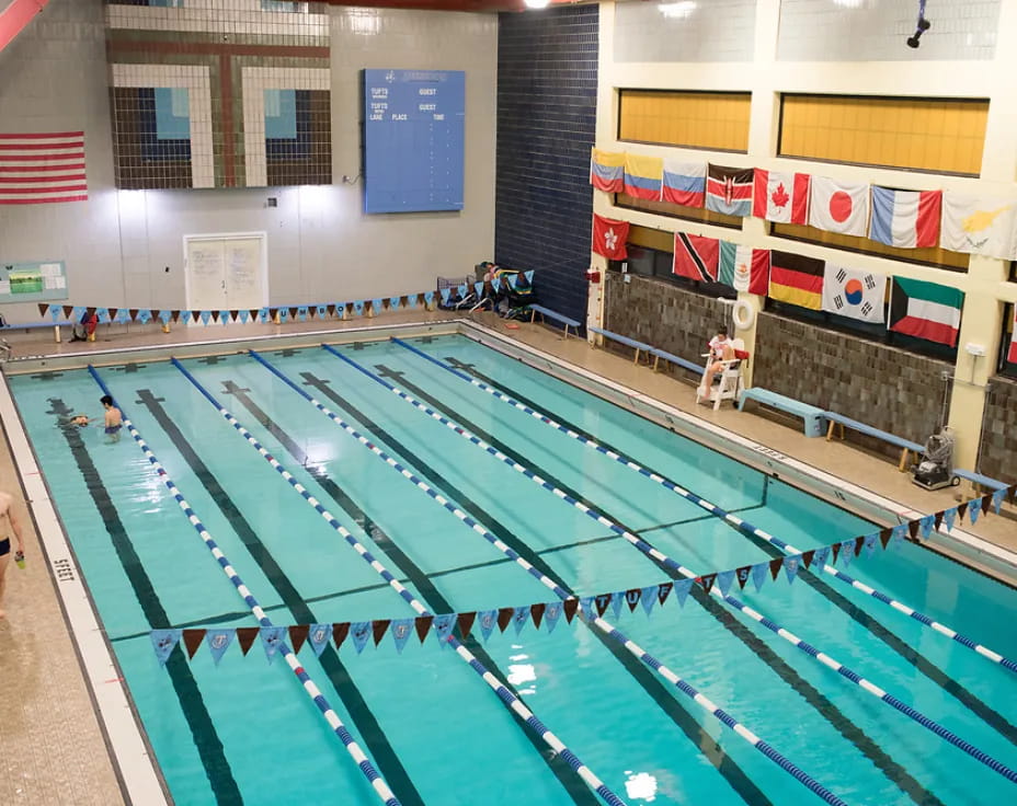 a person in a swimming pool