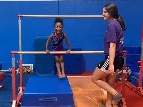a group of women in a gym