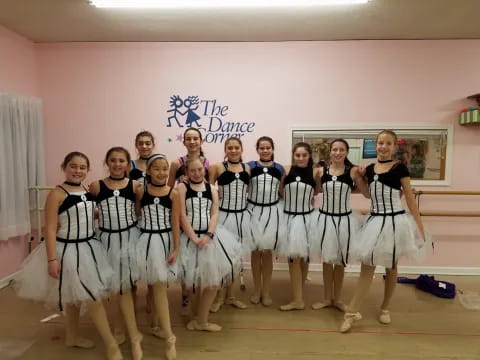 a group of girls in a gym