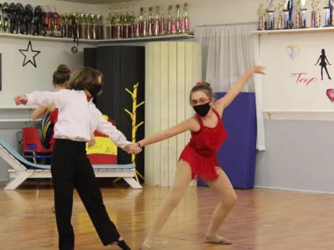 a man and a woman dancing