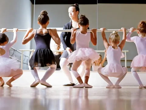 a group of girls dancing