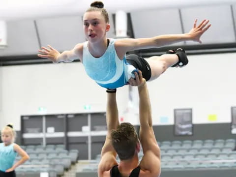a person doing a high jump