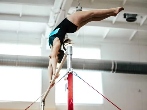 a person performing gymnastics