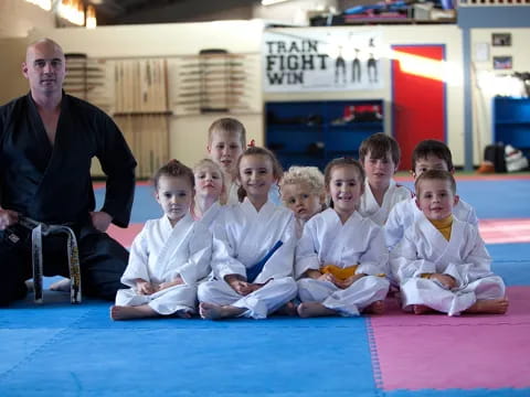 a person and a group of children