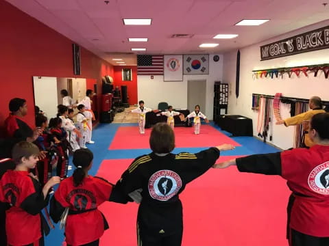 a group of children in a room