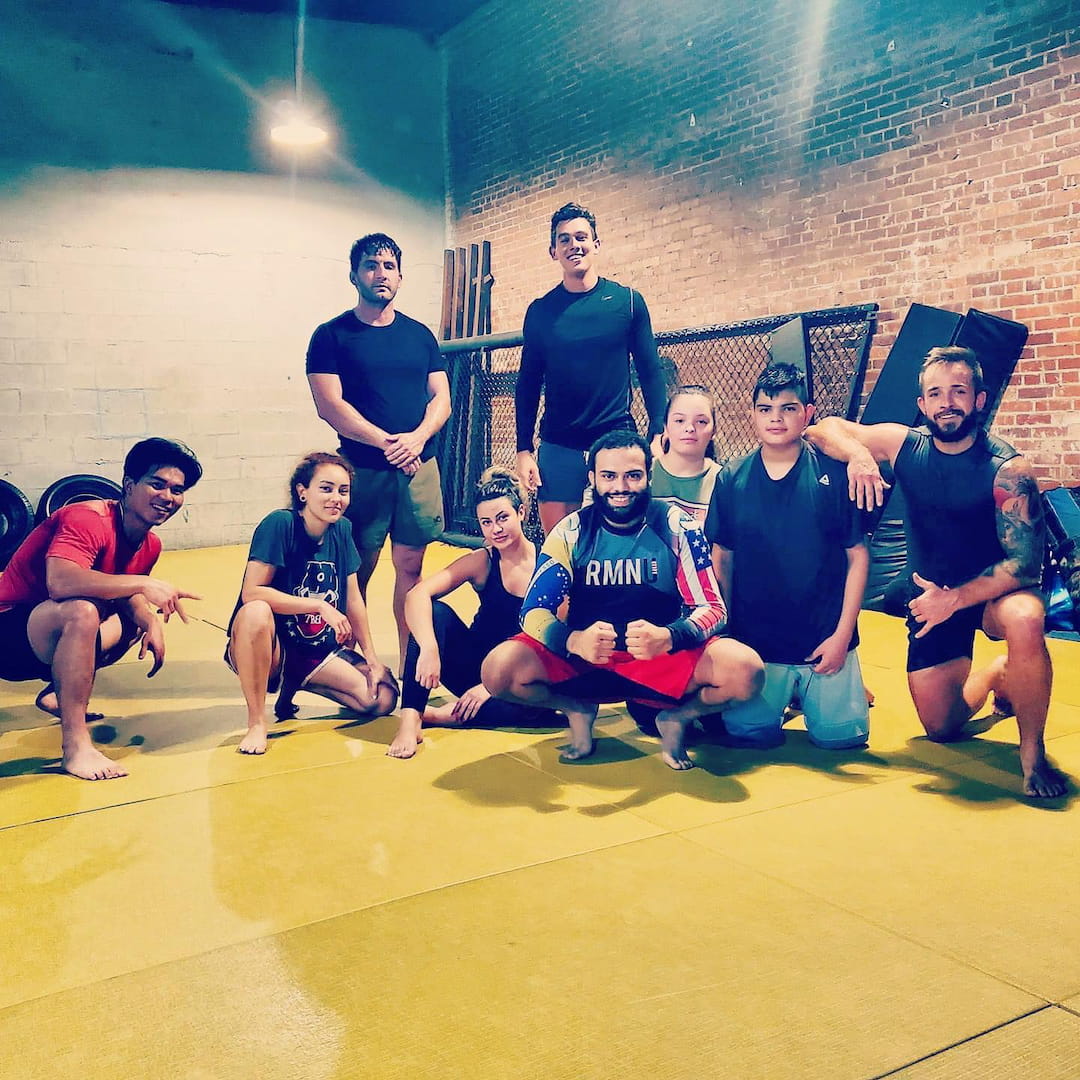 a group of people posing for a photo