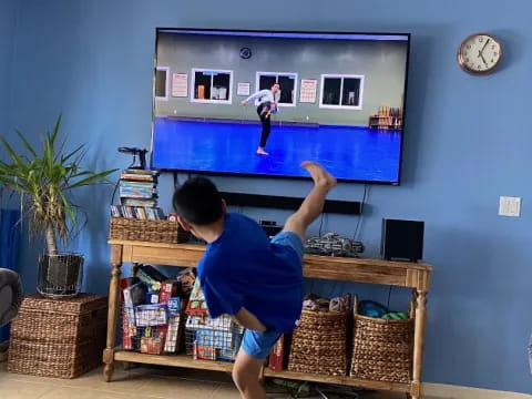 a boy playing a video game