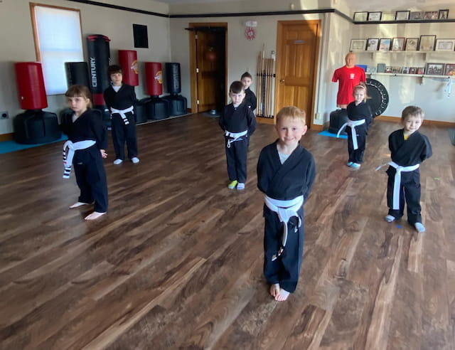 a group of children in a room