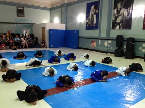 a group of children in a room