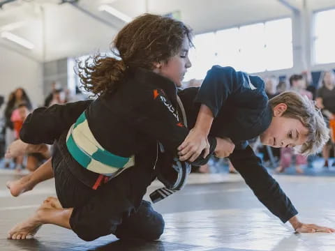 a couple of women doing yoga