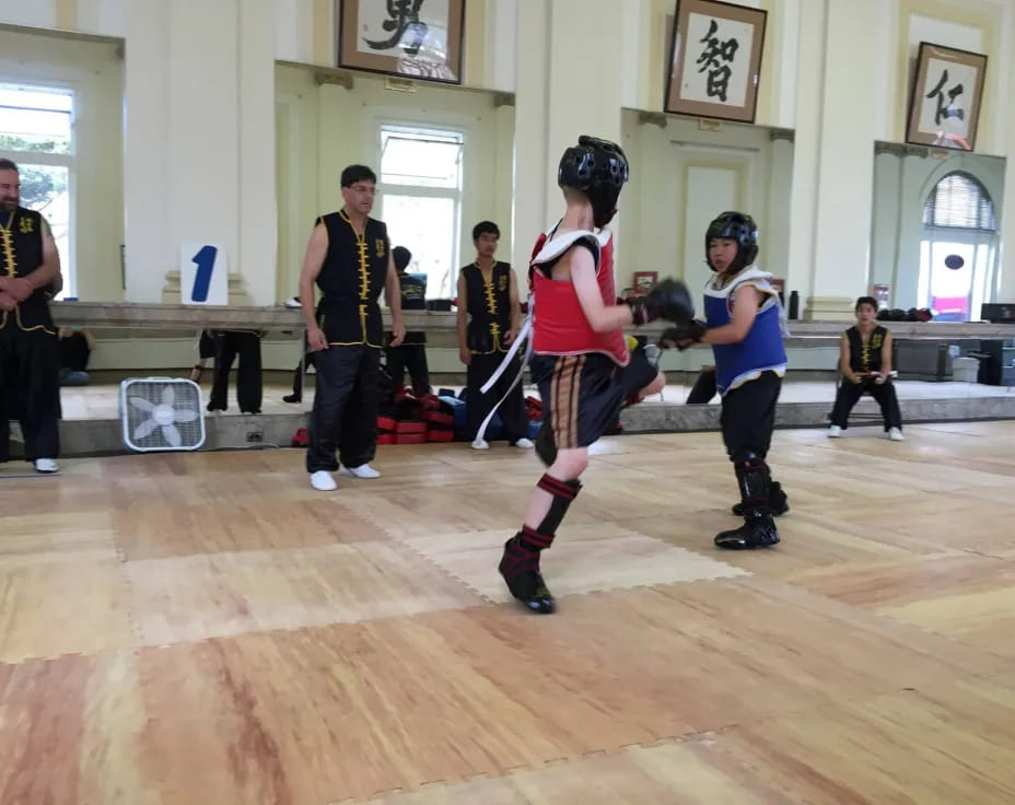a group of people playing a game