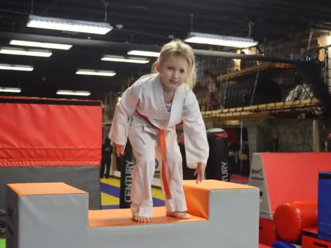 a person standing on a podium