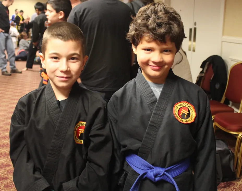 two boys in uniform