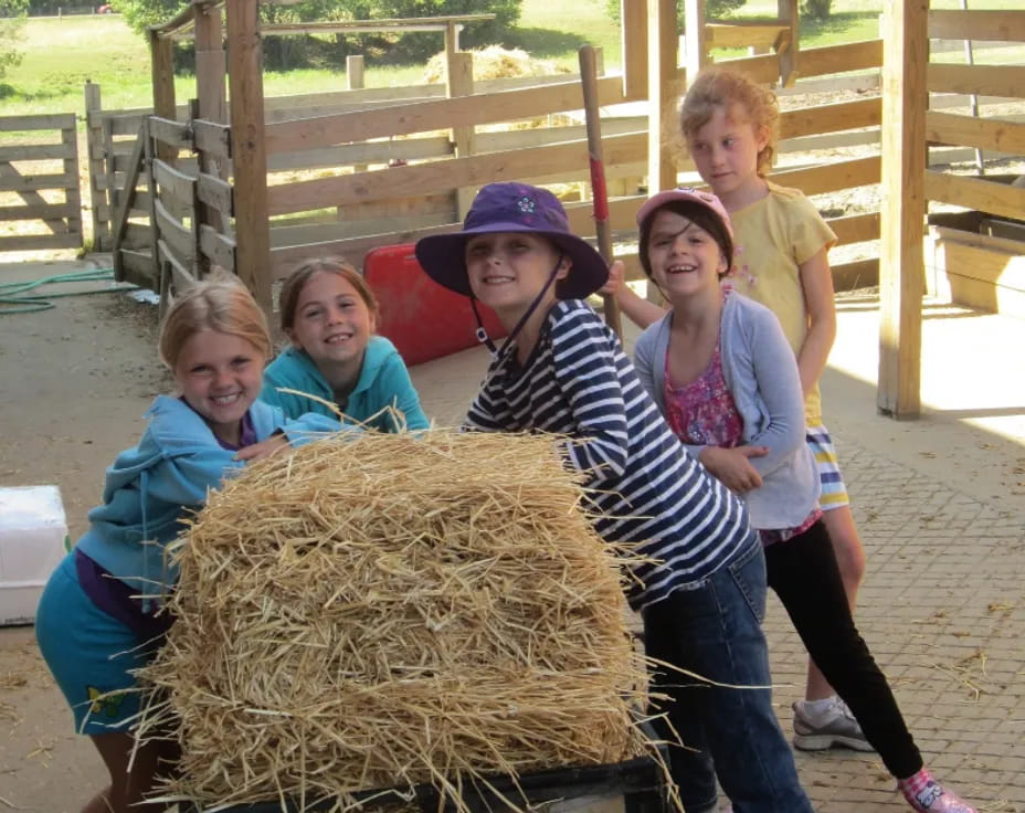a group of kids posing for a photo