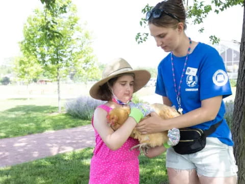 a person holding a baby