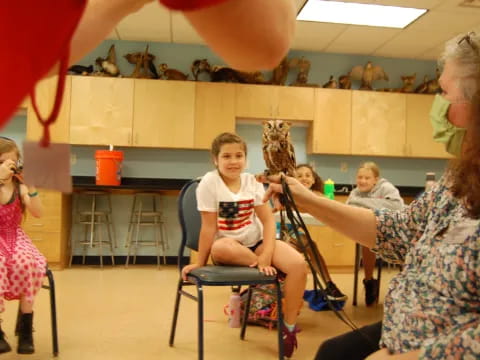 a group of people in a room