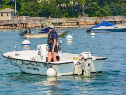 a person on a boat