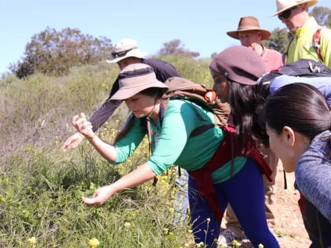 a group of people in a field
